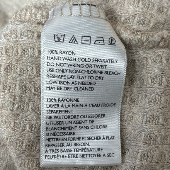 Urban outfitters Out from Under Slouchy Thermal Shirt Waffle beige Knit small - Picture 13 of 16